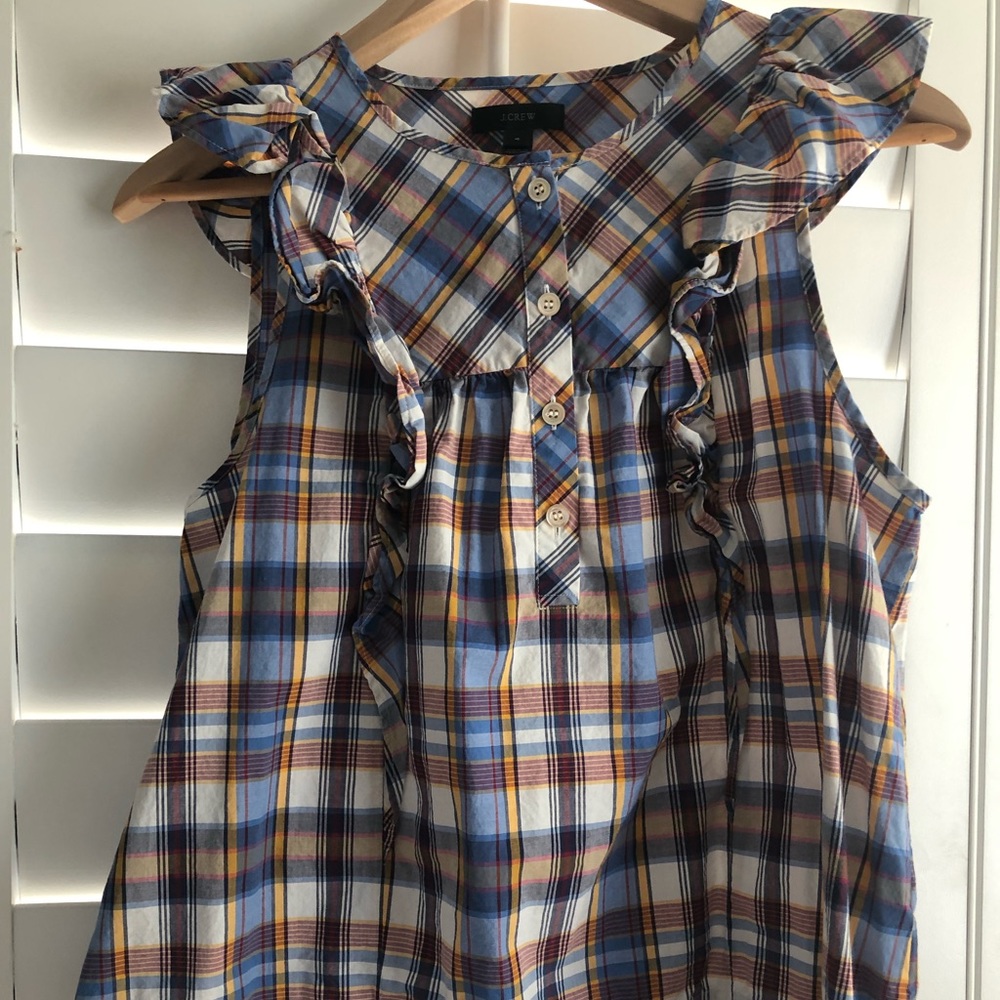 J.Crew Cotton Plaid Top 4